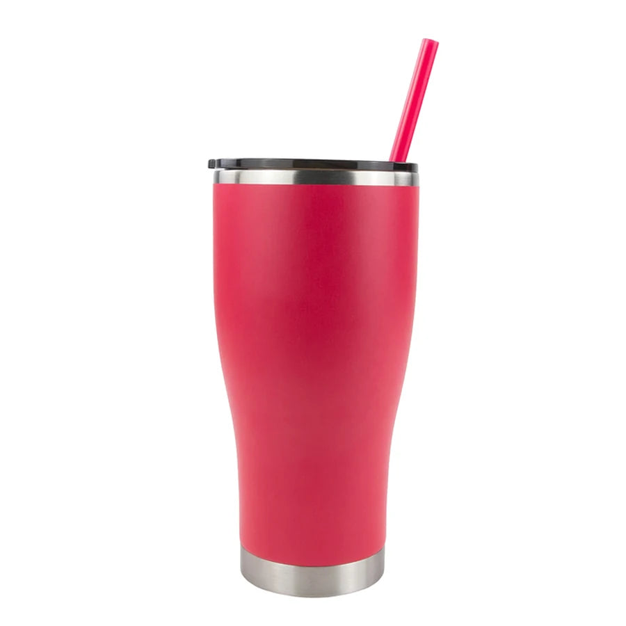 Gobelet moderne incurvé de 30 oz avec revêtement en poudre