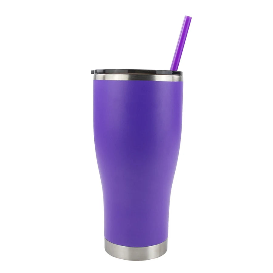 Gobelet moderne incurvé de 30 oz avec revêtement en poudre
