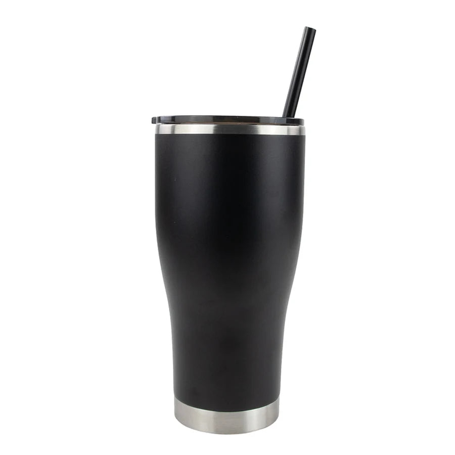 Gobelet moderne incurvé de 30 oz avec revêtement en poudre