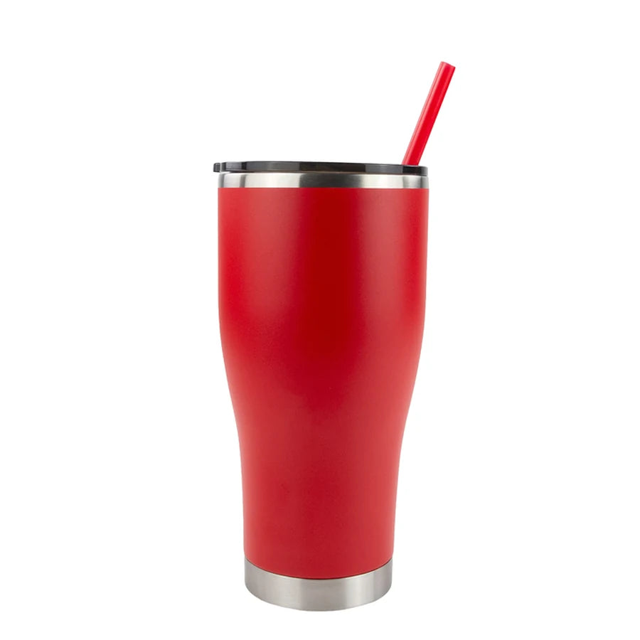 Gobelet moderne incurvé de 30 oz avec revêtement en poudre