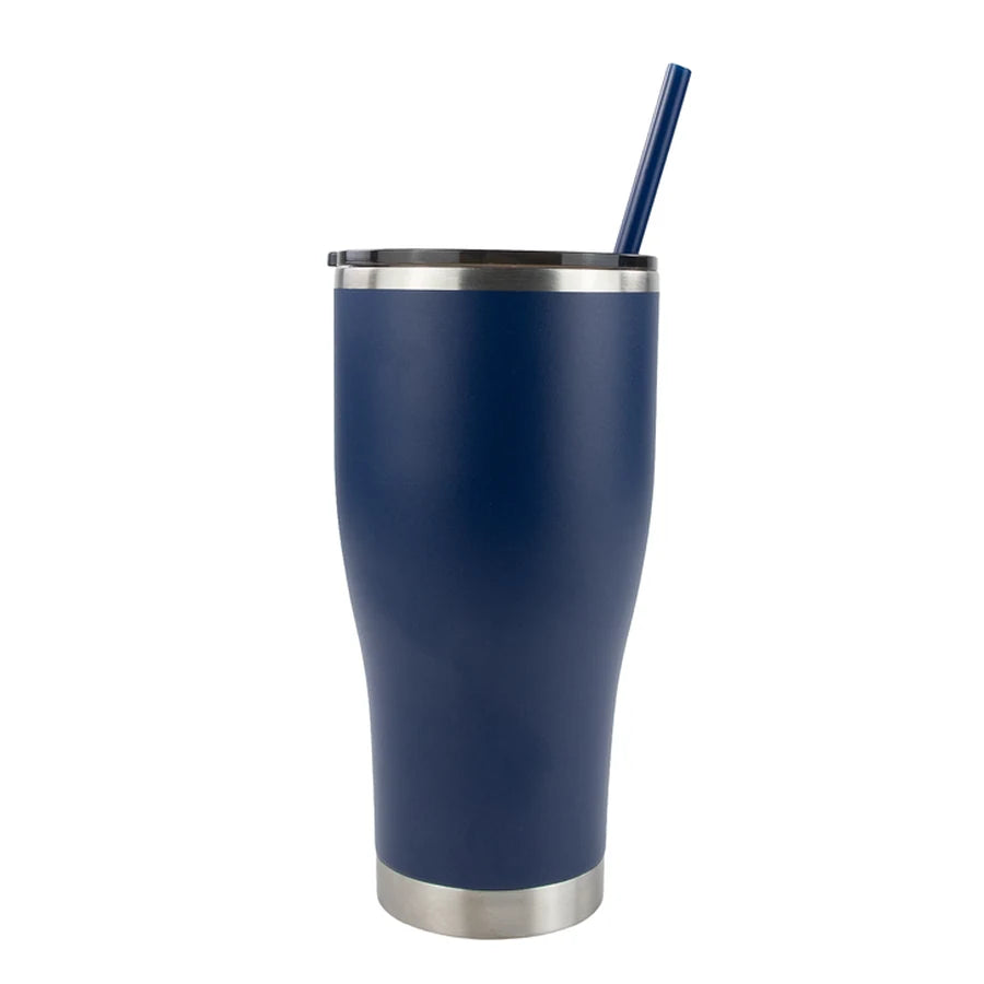 Gobelet moderne incurvé de 30 oz avec revêtement en poudre