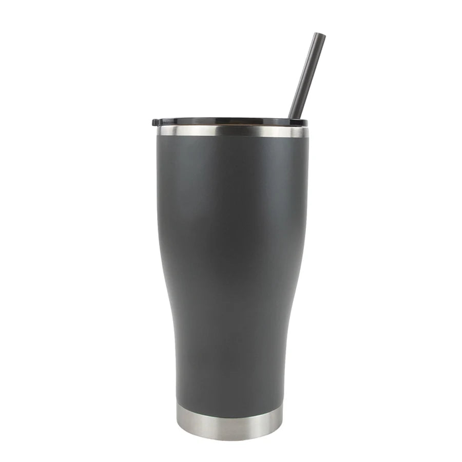 Gobelet moderne incurvé de 30 oz avec revêtement en poudre