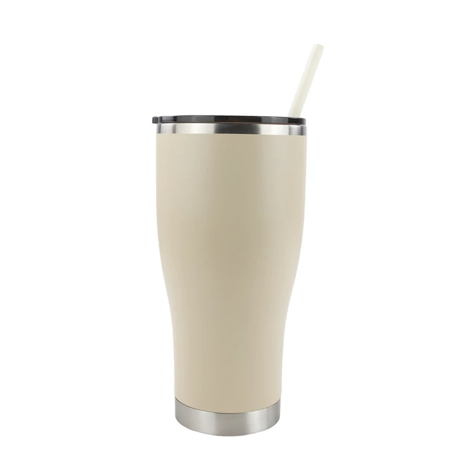 Gobelet moderne incurvé de 30 oz avec revêtement en poudre