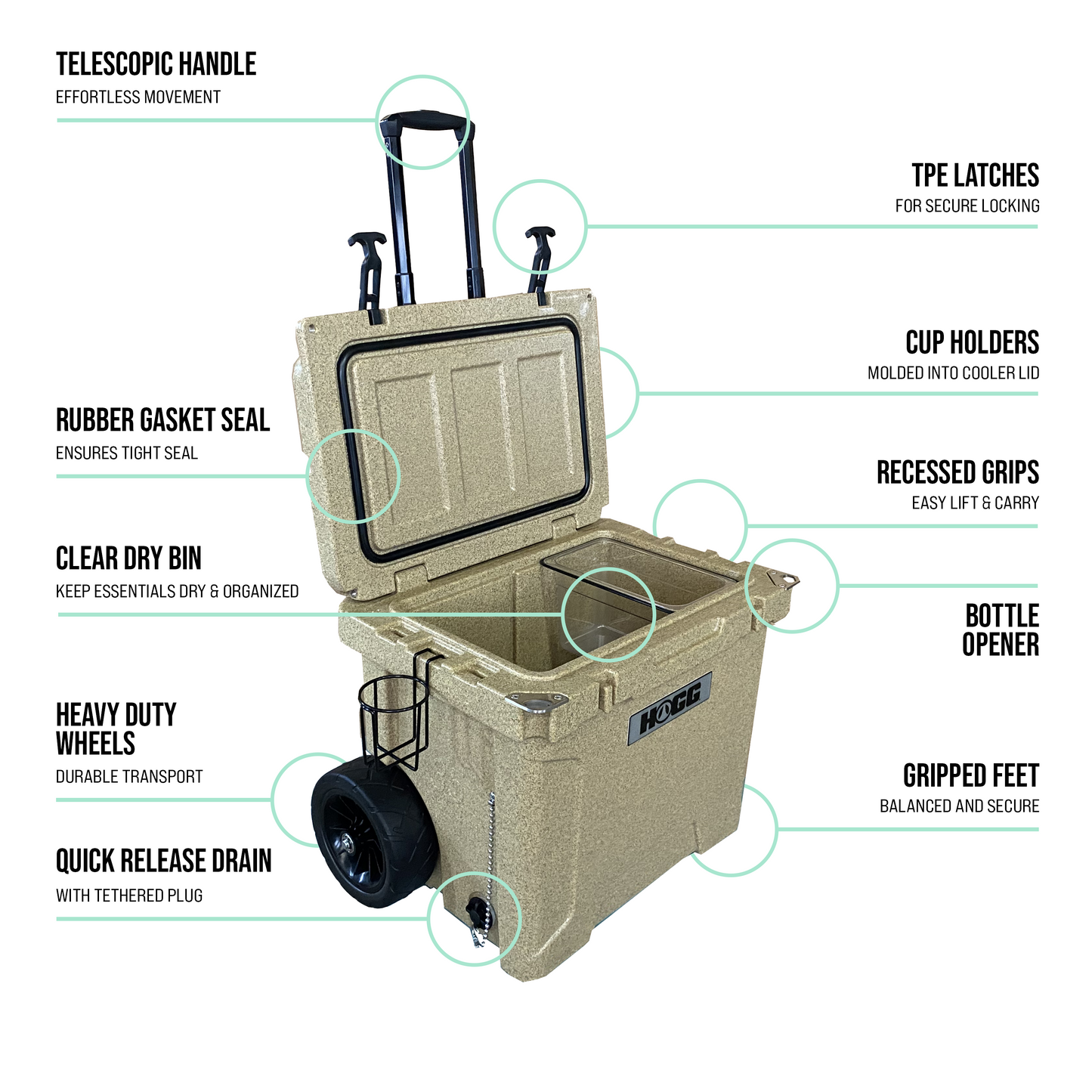 35qt Wheelie Hogg Coolers