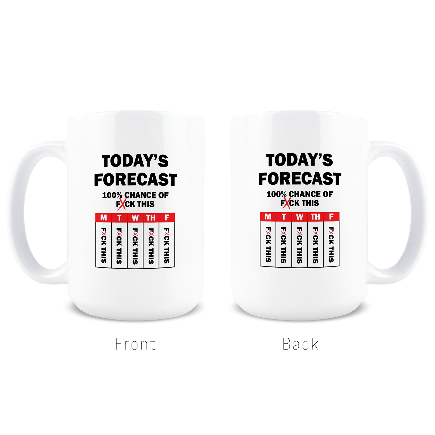 Sarcastic Work Forecast Coffee Mug