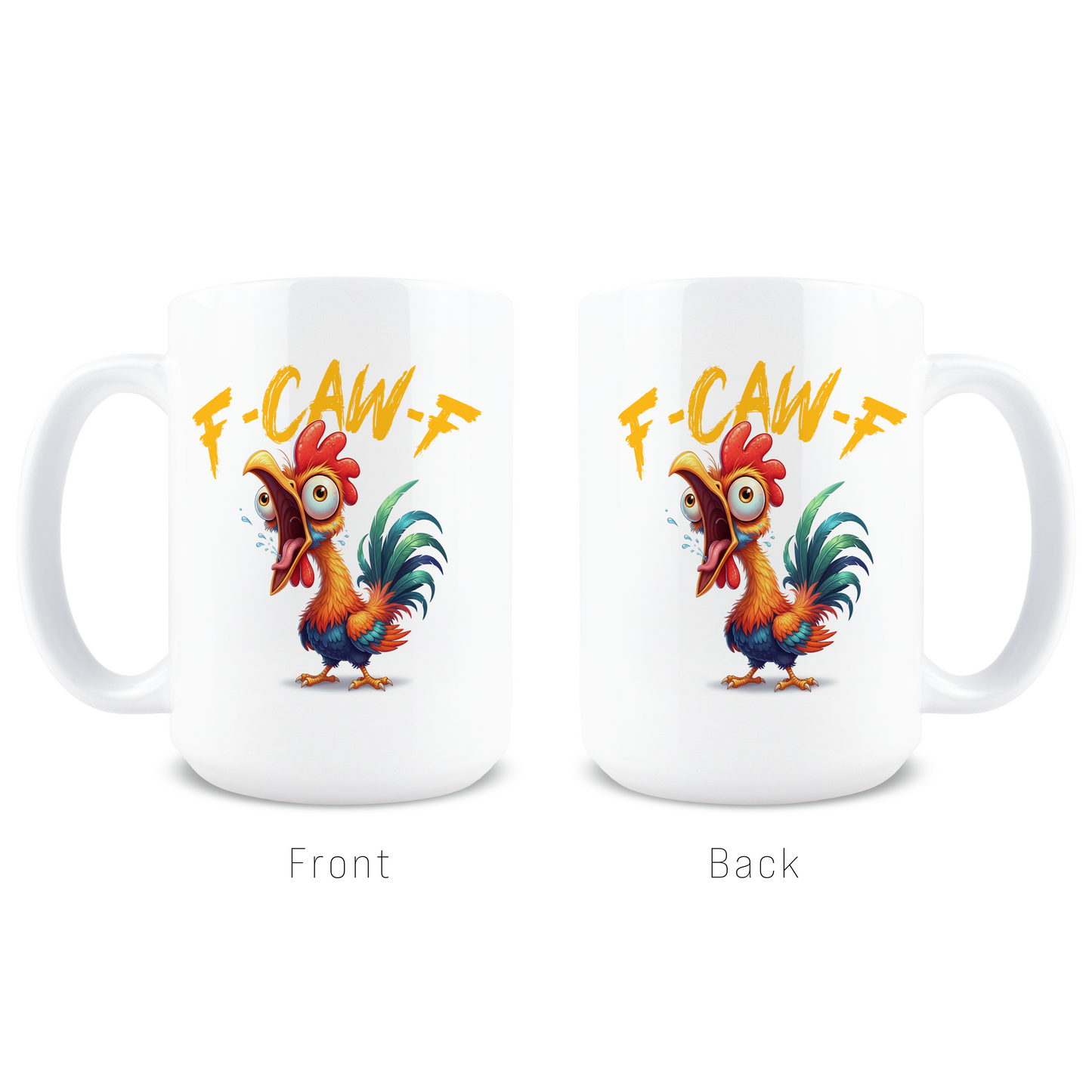 F Caw F - Crow and Chicken Coffee Mugs