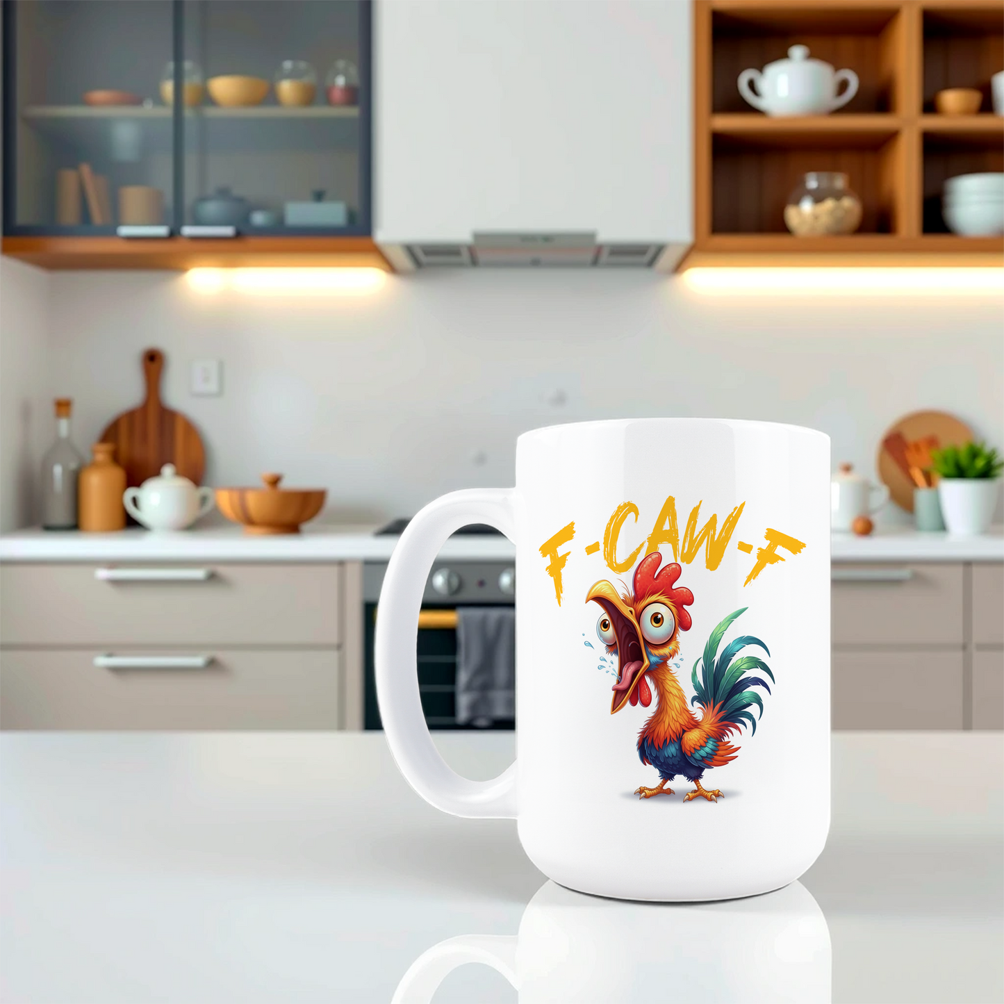 F Caw F - Crow and Chicken Coffee Mugs