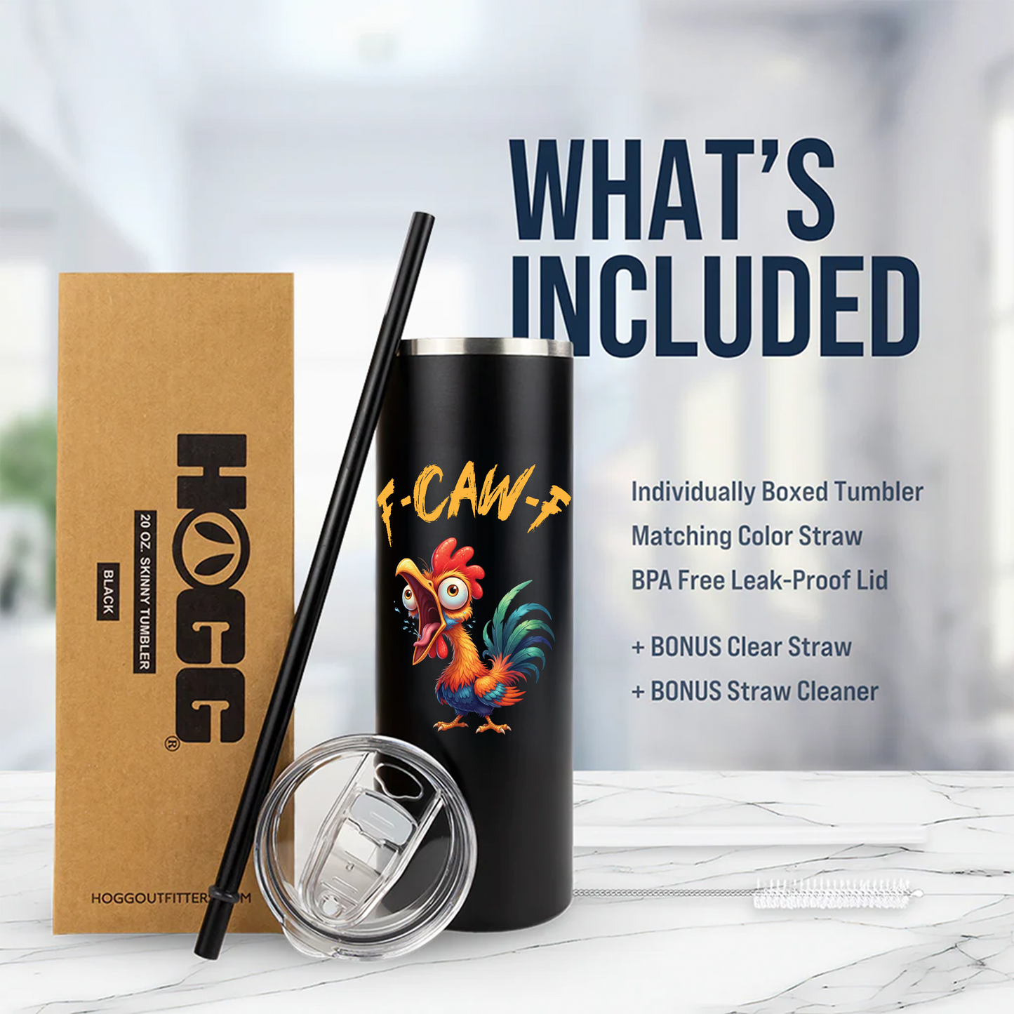 F-Caw-F 20oz Skinny Tumbler