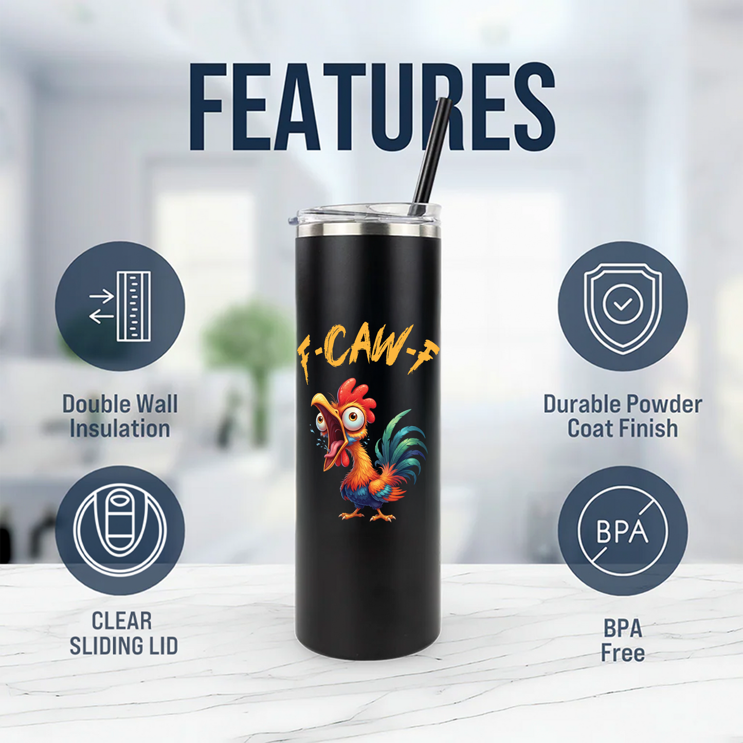F-Caw-F 20oz Skinny Tumbler