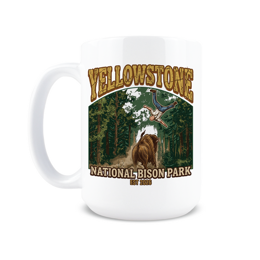Bison Attack Coffee Mug