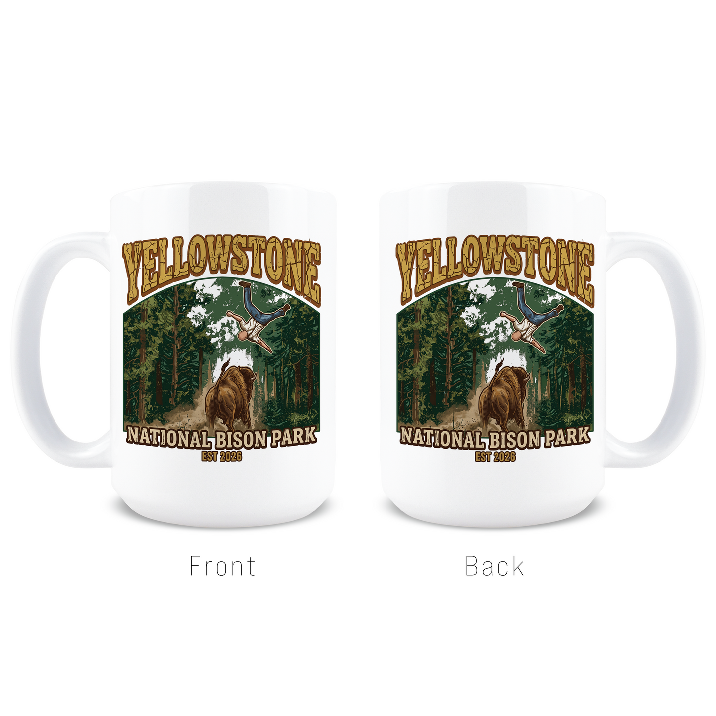 Bison Attack Coffee Mug