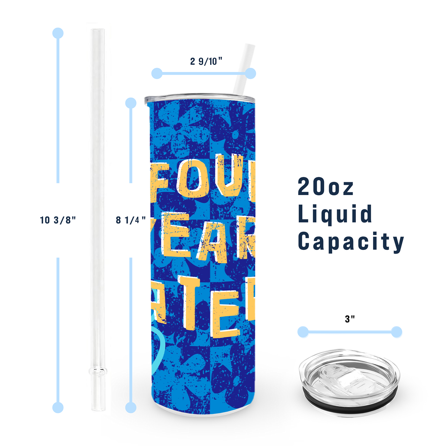 20oz Graduation Tumbler - Four Years Later