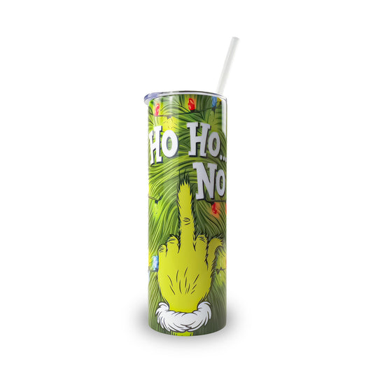 Christmas 20oz Skinny Tumbler - Ho Ho No