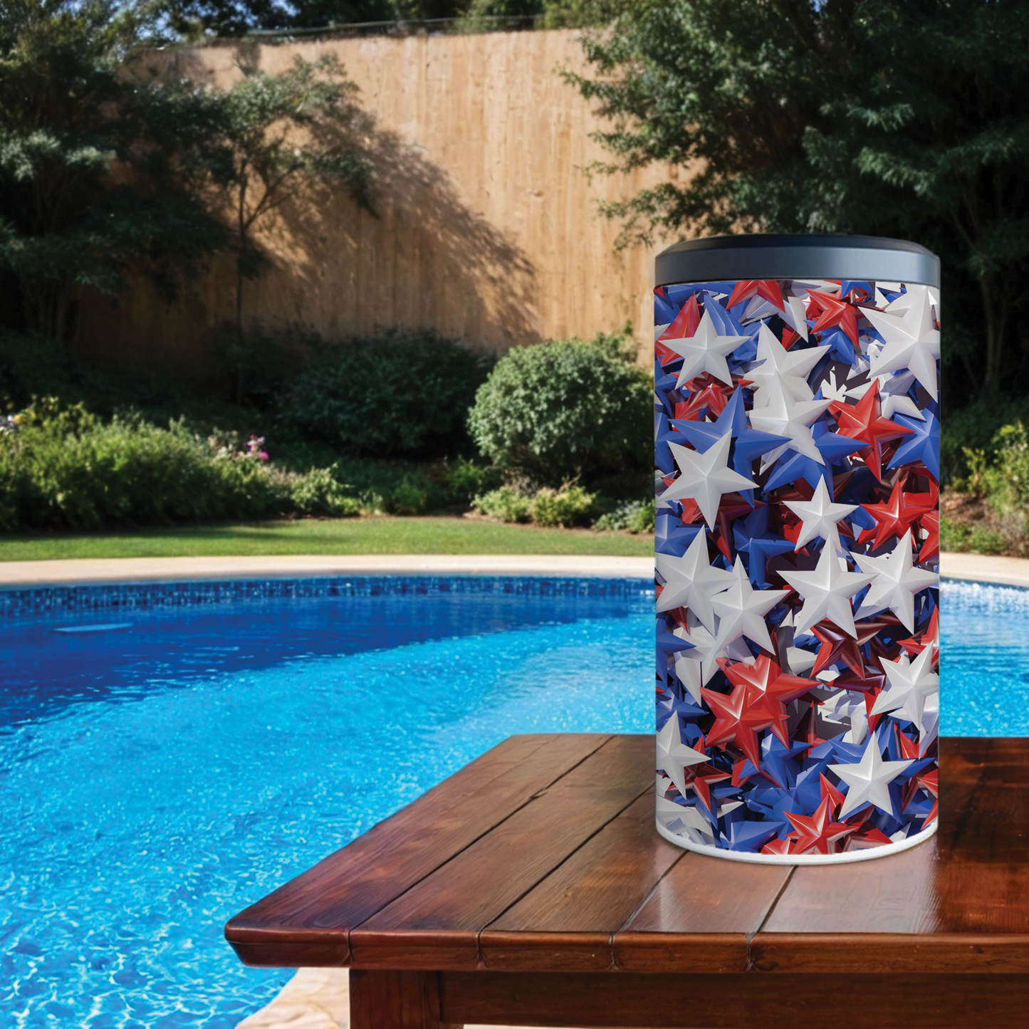 4 in 1 Can Cooler - Patriotic Stars