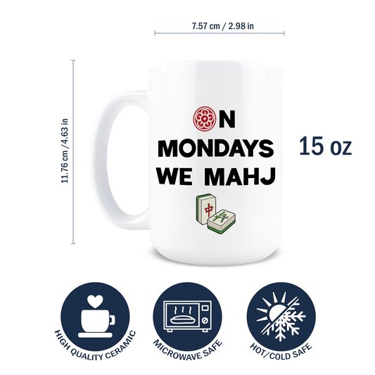 Dimensions of 15oz white ceramic coffee mug