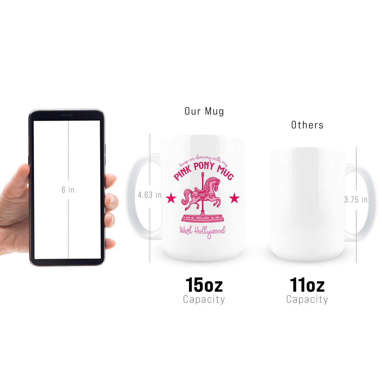 15oz Coffee Mug - Pink Pony Club