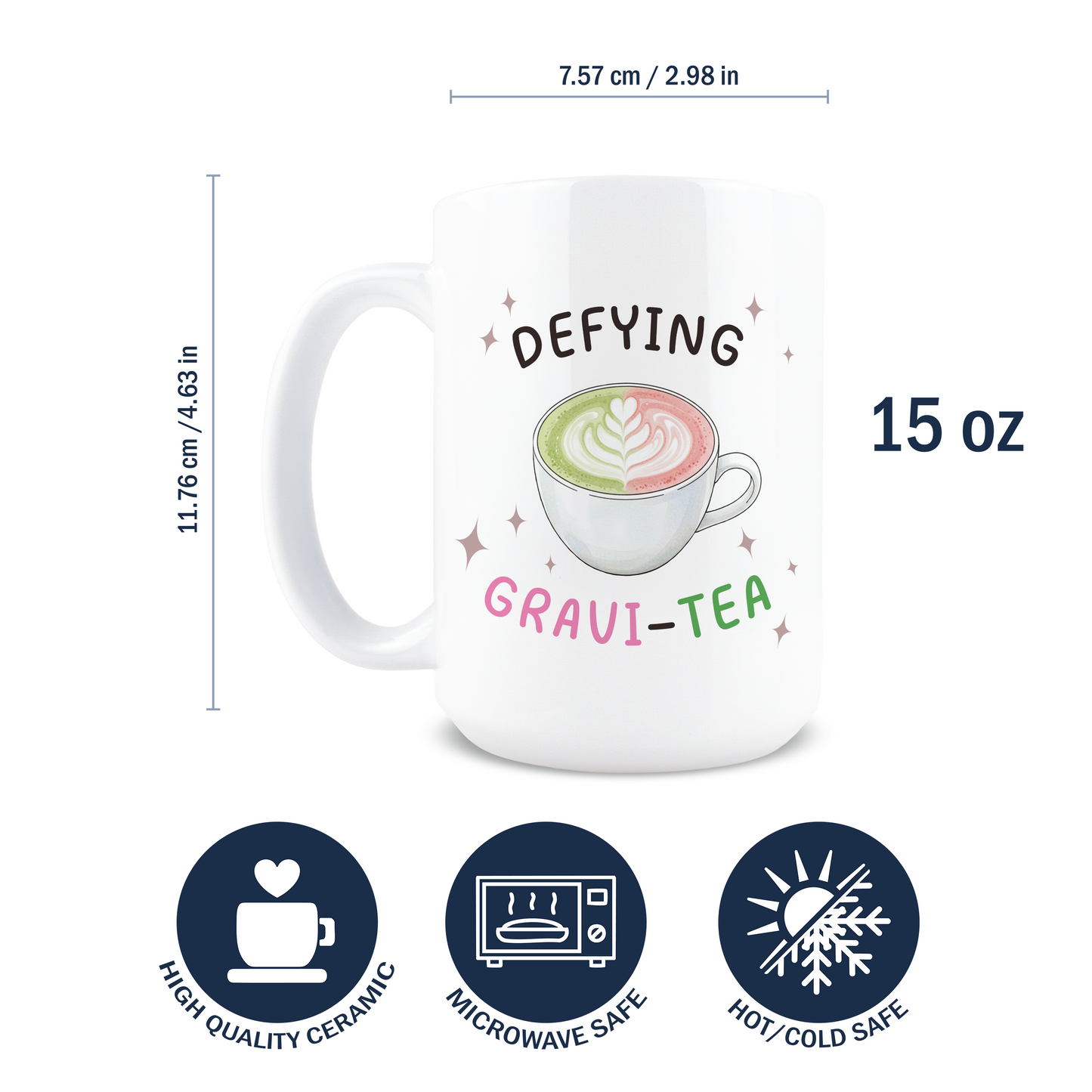 Defying Gravi-Tea Coffee Mug