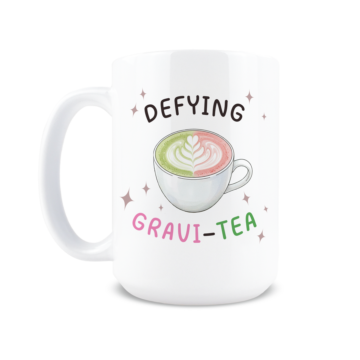 Defying Gravi-Tea Coffee Mug