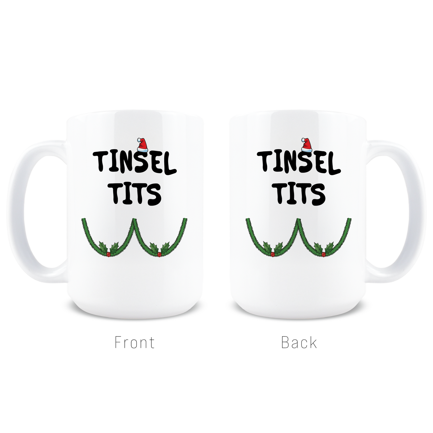 Tinsel Tits Christmas Coffee Mug