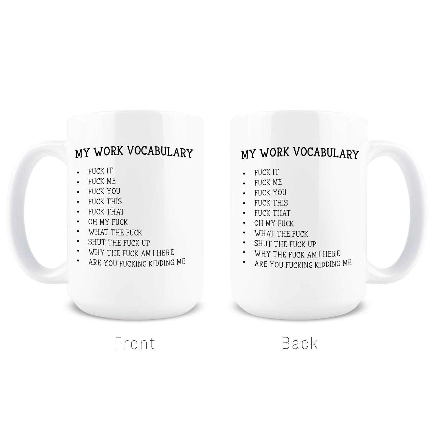 My Work Vocabulary Coffee Mug