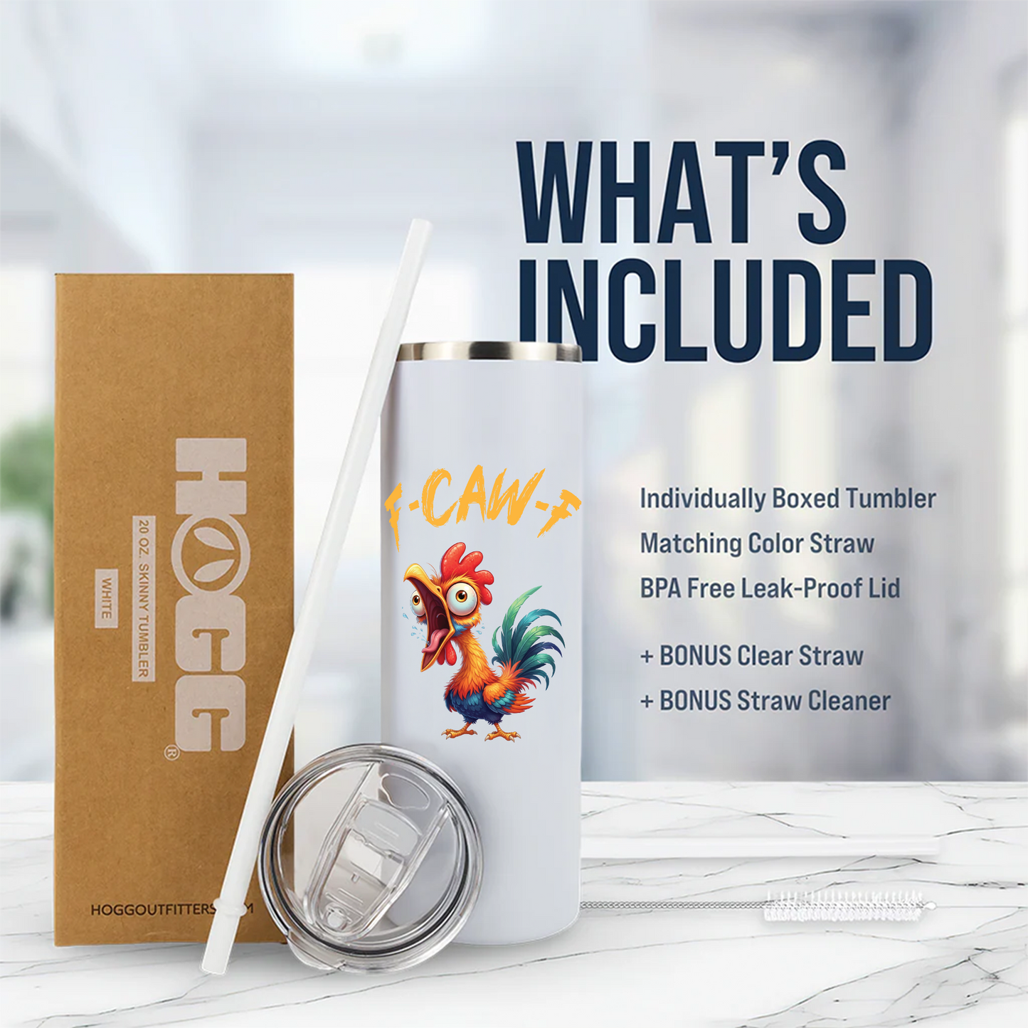 F-Caw-F 20oz Skinny Tumbler