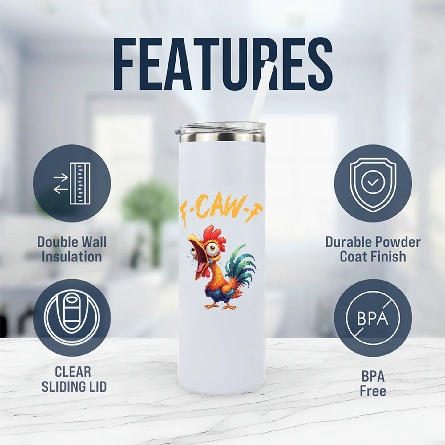 F-Caw-F 20oz Skinny Tumbler