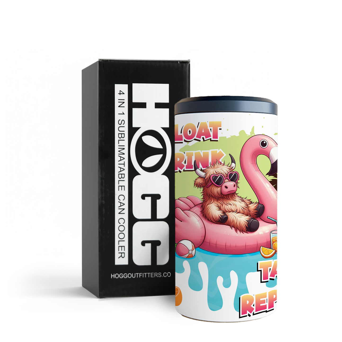 4 in 1 Can Cooler - Float Drink Tan