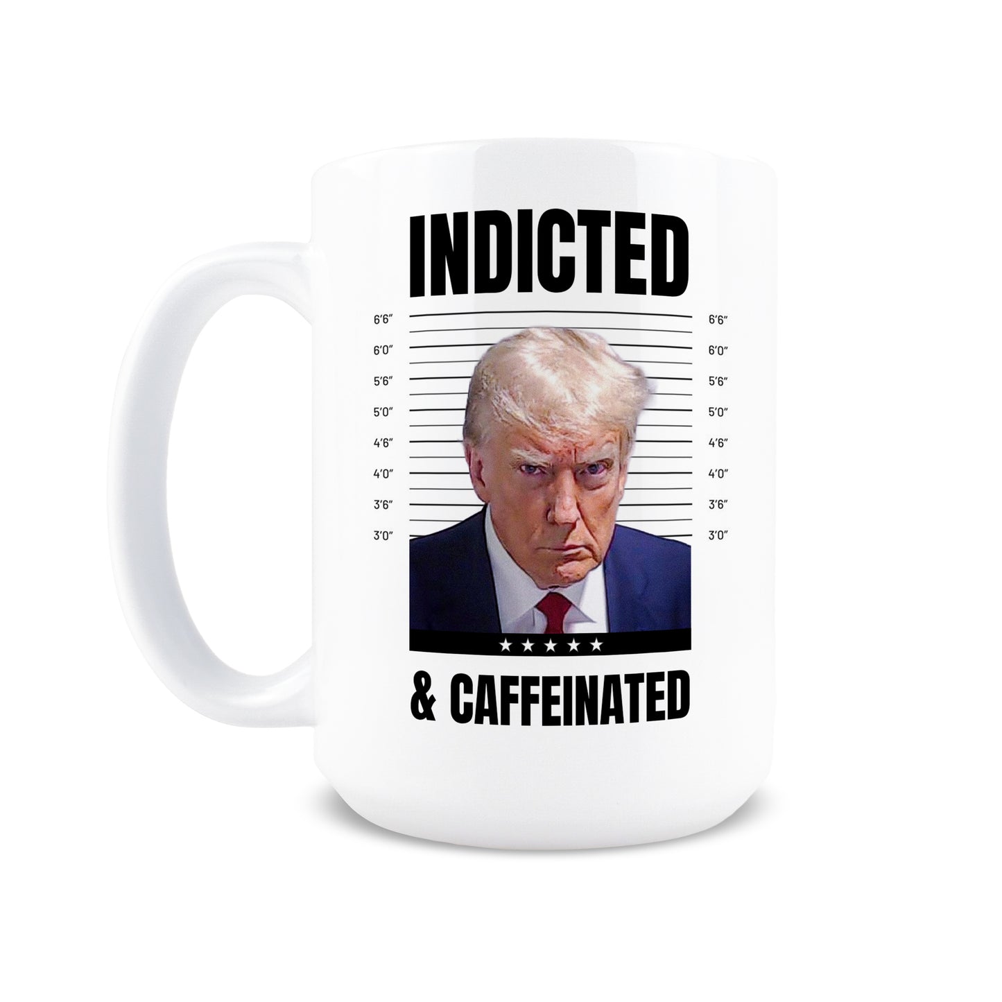 Indicted and Caffeinated Trump Mug