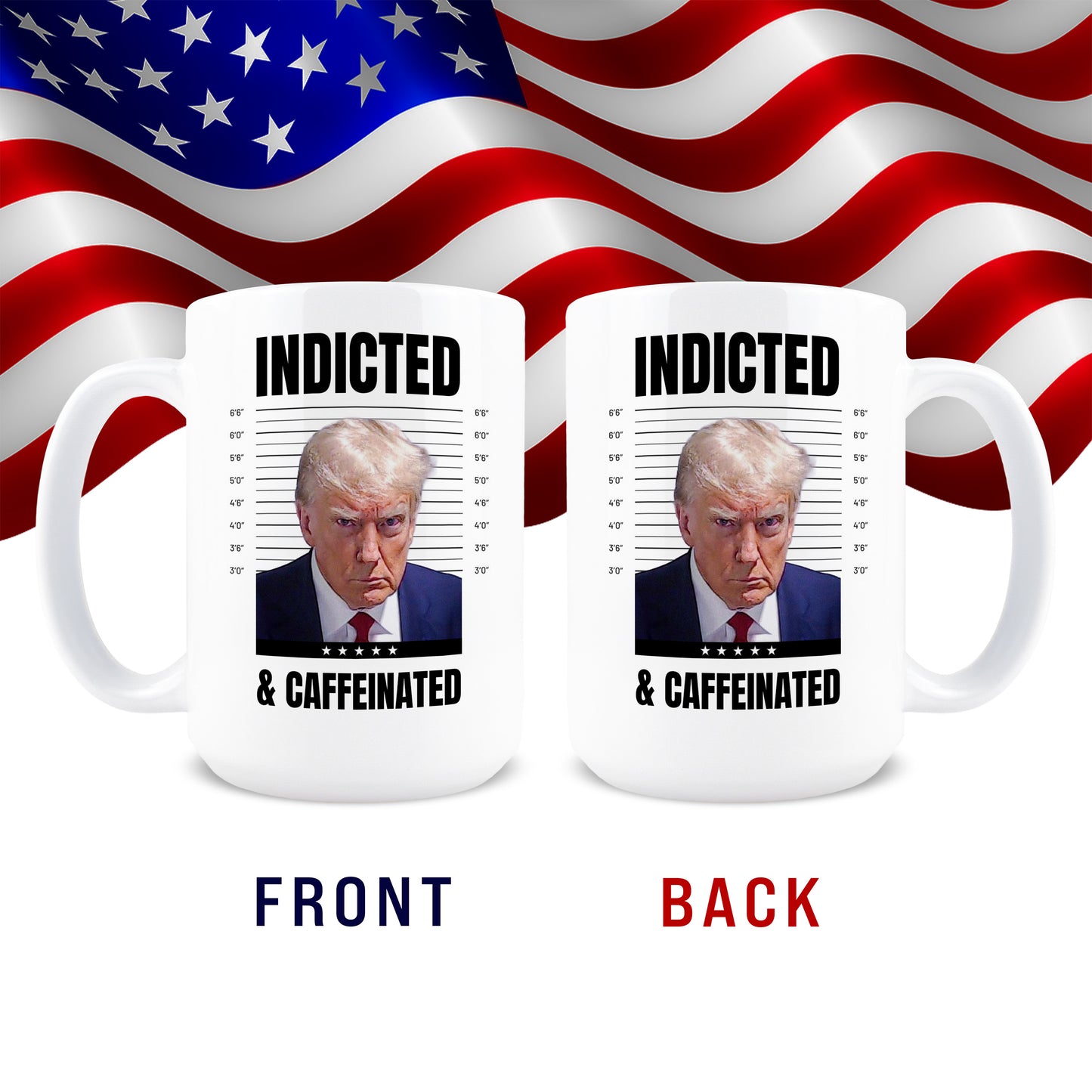 Indicted and Caffeinated Trump Mug